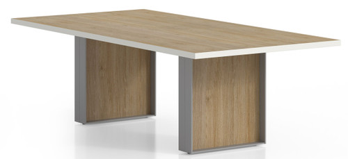 Groupe Lacasse Rectangular Conference Table with Aluminum Accent Base (MOSGL-QM2)
