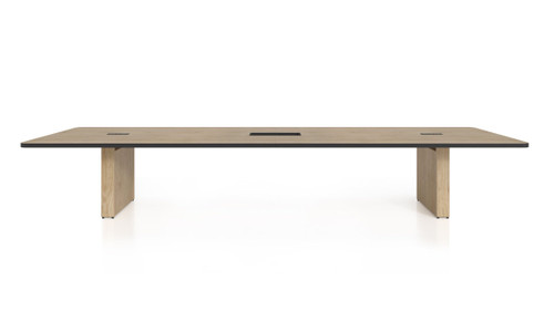 Groupe Lacasse Rectangular Conference Table with Power Modules Base (MOSGL-QM12)