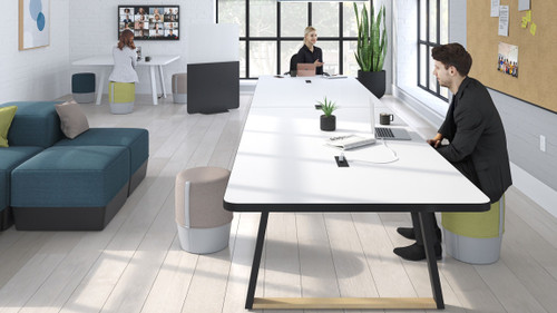 Groupe Lacasse Rectangular Conference Table with Power Modules (MOSGL-QM20)
