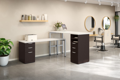 Elements “L” Standing Height U-Leg Desk (MOSWSXE1067)