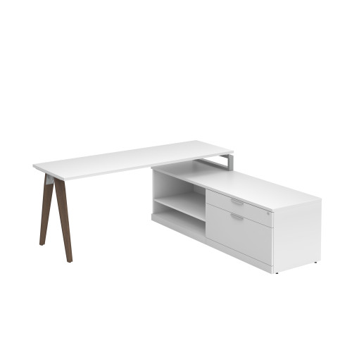 Elements “L” Workstation with Low Storage (MOSWSXE1072)