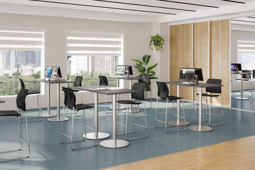 Elements Tall Round Metal Base Tables (4) - (MOSWSXT1059)
