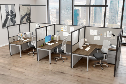 Triple Cubicle L Workstations (MOSWSXP1009)