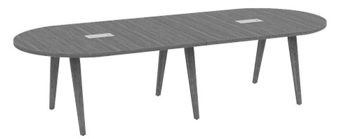Racetrack Shaped Conference Tables with VA-Leg Wood Base (MOSPLCRTVAW)