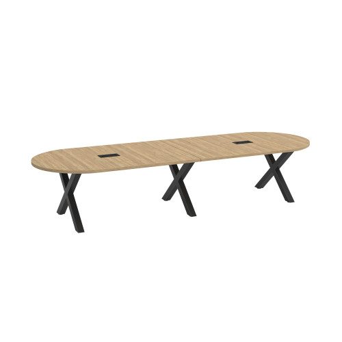 Racetrack Shaped Conference Tables with Rustic Base (MOSPLCRTX)