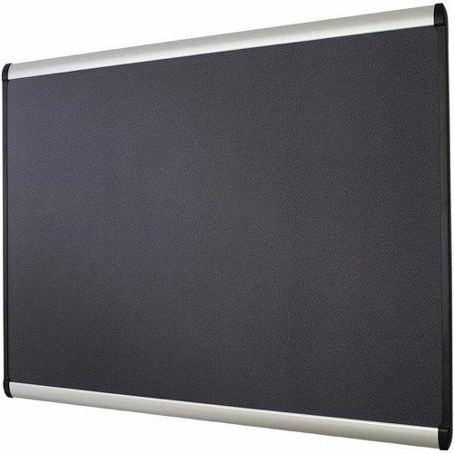 Quartet Prestige Plus Magnetic Bulletin Board - 48" Board Height x 72" Board Width - Gray Fabric - (QRTMB547A)