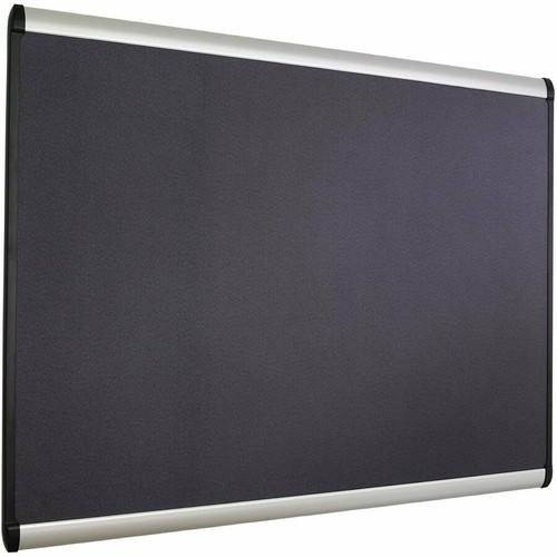 Quartet Prestige Plus Magnetic Bulletin Board - 48" Board Height x 72" Board Width - Gray Fabric - (QRTMB547A)