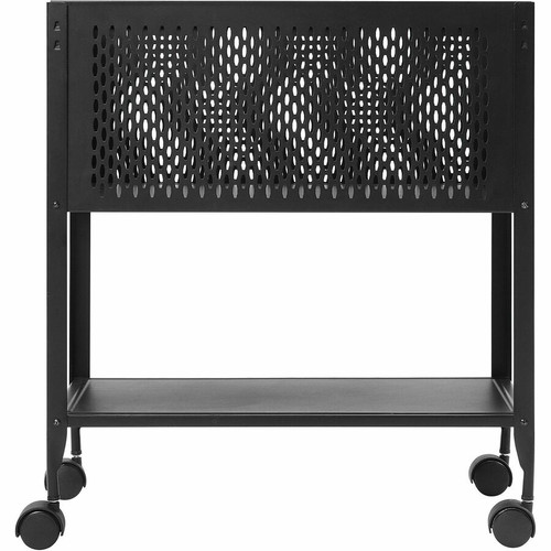 Lorell Mesh Rolling File - 4 Casters - Steel - 13.31" Width x 24.21" Depth x 27.72" Height - Black (LLR60175)
