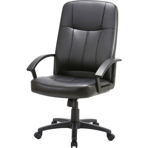 Lorell Chadwick Series Executive High-Back Chair - Black Seat Color - Leather Seat Material - Black (LLR60120)