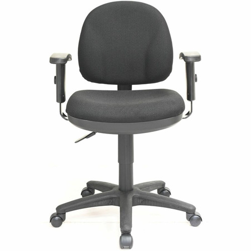 Lorell Millenia Series Pneumatic Adjustable Task Chair - Black Seat Color - Black Back Color - 1 (LLR80004)
