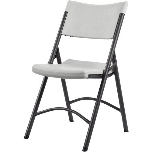Lorell Heavy-duty Blow-Molded Folding Chairs - Light Gray Seat Color - Polyethylene Seat Material - (LLR62515)