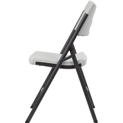 Lorell Heavy-duty Blow-Molded Folding Chairs - Light Gray Seat Color - Polyethylene Seat Material - (LLR62515)