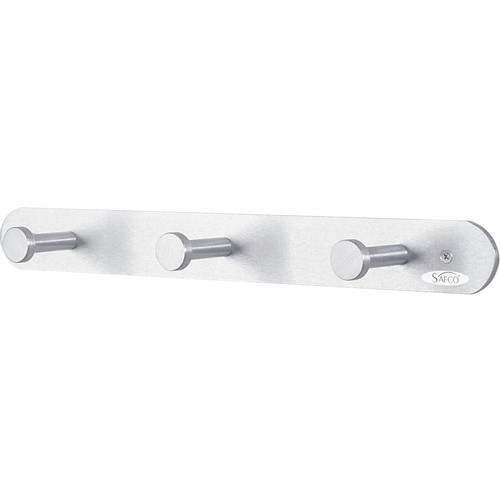 Safco Nail Head Coat Hook - 3 Hooks - 30 lb (13.61 kg) Capacity - 2" Height x 18" Width - 1" Size - (SAF4201)