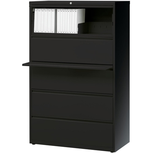 Lorell Fortress Series Lateral File w/Roll-out Posting Shelf - 36" Width x 18.6" Depth x 67.7" - 5 (LLR60551)