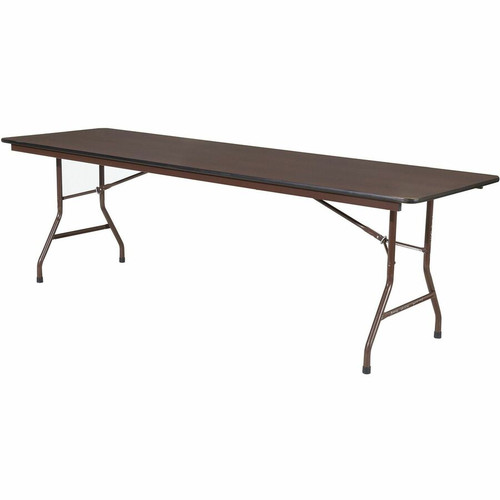 Lorell Economy Folding Table - Melamine Rectangle Top - 500 lb Capacity - 96" Table Top Length x x (LLR65761)