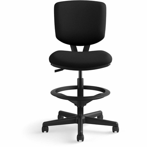HON Volt Task Stool | Extended Height, Footring | Black Fabric - Black Seat Color - Fabric, Wood - (HON5705GA10T)
