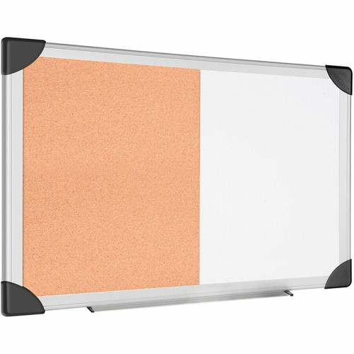 Lorell Combo Dry-Erase/Cork Board - 18" Board Height x 24" Board Width - Natural Cork Surface - - - (LLR19290)