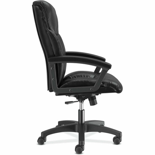 HON VL151 Executive High-Back Chair - Black - Leather - 1 Each (BSXVL151SB11)