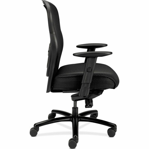 HON Wave Big and Tall Chair - Mesh Seat Material - Mesh Back Material - Black - Fabric - 1 Each (BSXVL705VM10)