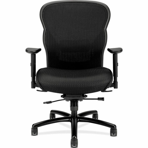 HON Wave Big and Tall Chair - Mesh Seat Material - Mesh Back Material - Black - Fabric - 1 Each (BSXVL705VM10)