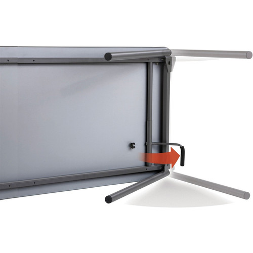 Iceberg Maxx Legroom Wood Folding Table - Melamine Rectangle Top - Four Leg Base - 4 Legs - 30" Top (ICE65834)