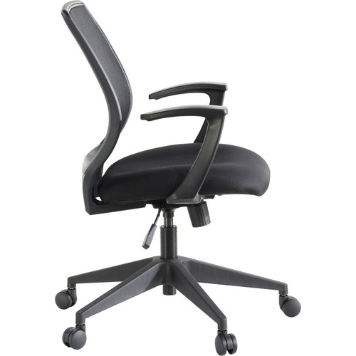 Lorell Executive Mid-back Work Chair - Black Seat Color - 5-star Base - Black - 1 Each (LLR84868)