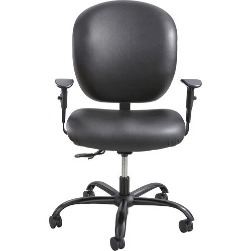 Safco Alday 24/7 Task Chair - Black Seat Color - Polyester Seat Material - Black Back Color - Vinyl (SAF3391BV)