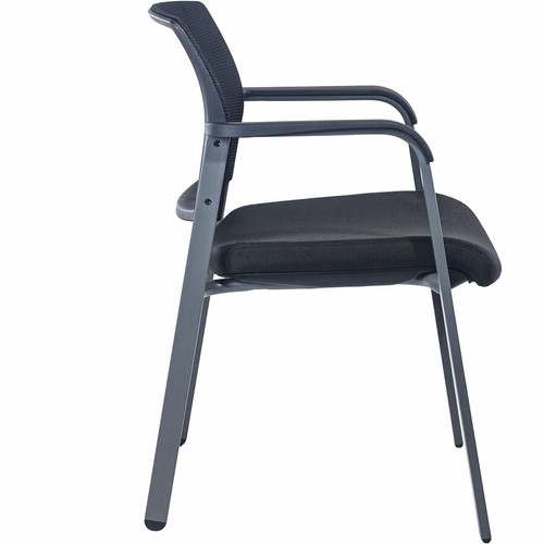 Lorell Mesh Back Guest Chair - Black Seat Color - Fabric Seat Material - Black Back Color - Mesh - (LLR30956)