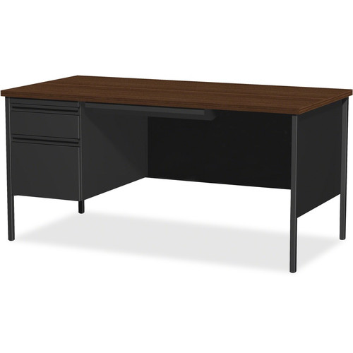 Lorell Fortress Series Left-Pedestal Desk - Rectangle Top - 66" Table Top Width x 30" Table Top x - (LLR60918)