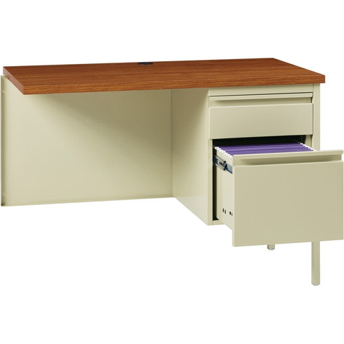 Lorell Fortress Series Right-Pedestal Return - Rectangle Top - 42" Table Top Width x 24" Table Top (LLR60920)