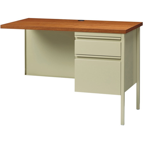 Lorell Fortress Series Right-Pedestal Return - Rectangle Top - 42" Table Top Width x 24" Table Top (LLR60920)