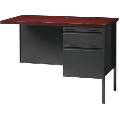 Lorell Fortress Series Right-Pedestal Return - Rectangle Top - 42" Table Top Width x 24" Table Top (LLR60922)