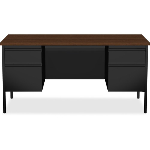 Lorell Fortress Series Double-Pedestal Desk - Rectangle Top - 60" Table Top Width x 30" Table Top x (LLR60927)