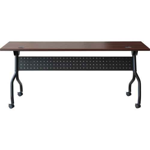 Lorell Flip Top Training Table - Rectangle Top - Four Leg Base - 4 Legs - 72" Table Top Width x Top (LLR59517)