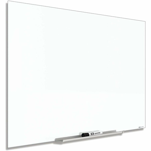 Quartet InvisaMount Magnetic Glass Dry-Erase Board - 85" (7.1 ft) Width x 48" (4 ft) Height - White (QRTG8548IMW)