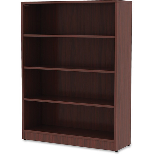 Lorell Laminate Bookcase - 4 Shelf(ves) - 48" Height x 36" Width x 12" Depth - Sturdy, Adjustable - (LLR99784)