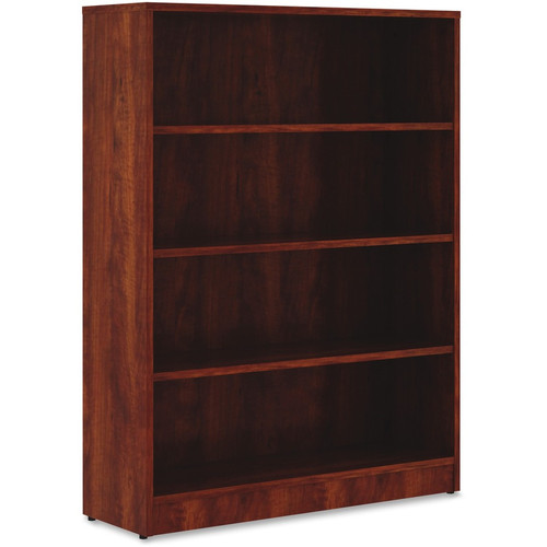 Lorell Laminate Bookcase - 4 Shelf(ves) - 48" Height x 36" Width x 12" Depth - Sturdy, Adjustable - (LLR99785)