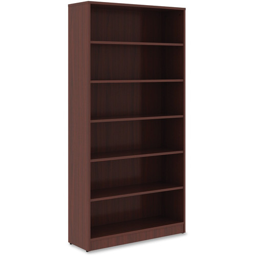 Lorell Laminate Bookcase - 6 Shelf(ves) - 72" Height x 36" Width x 12" Depth - Sturdy, Adjustable - (LLR99790)