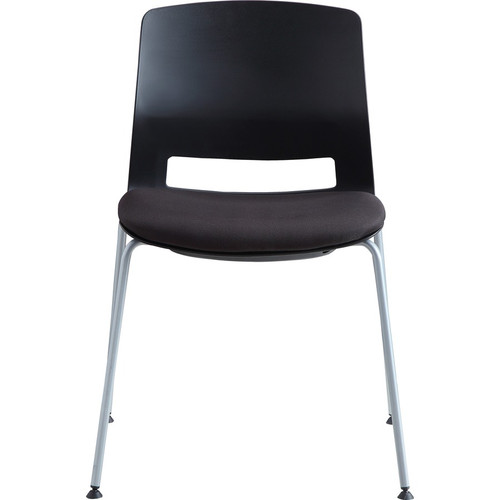 Lorell Arctic Series Stack Chairs - Black Seat Color - Foam, Fabric Seat Material - Black Back - - (LLR42948)