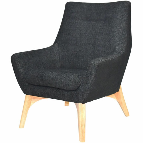 Lorell Quintessence Collection Upholstered Chair - Black Seat Color - Black Back Color - Low Back - (LLR68958)