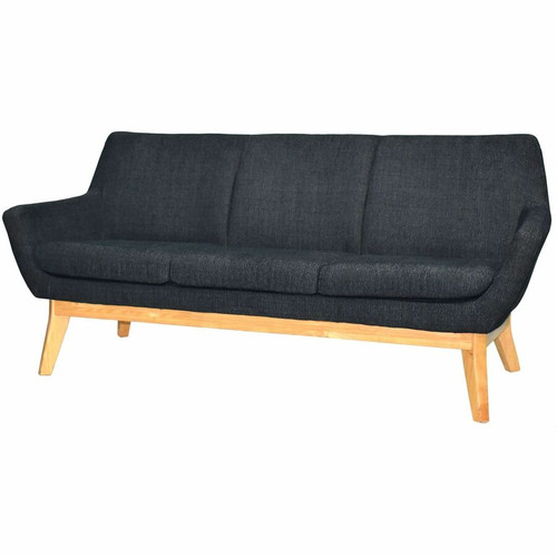 Lorell Quintessence Collection Sofa - 32.8" Height x 73.3" Width x 19.8" Length - Finish: Black - 1 (LLR68960)