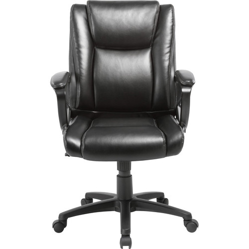 SOHO High-Back Office Chair - Black Seat Color - Bonded Leather Seat Material - Black Back Color - (LLR81801)