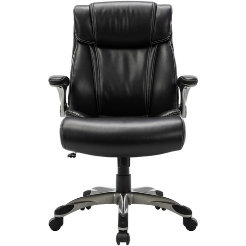 SOHO High-back Office Chair Flip with Armrest - Black Seat Color - Bonded Leather Seat Material - - (LLR81803)