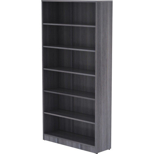 Lorell Laminate Bookcase - 6 Shelf(ves) - 72" Height x 36" Width x 12" Depth - Thermally Fused - 1 (LLR69565)