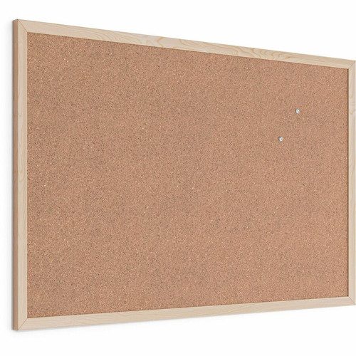 U Brands Cork Bulletin Board - 24" Board Height x 36" Board Width - Natural Cork Surface - Durable, (UBR266U0001)
