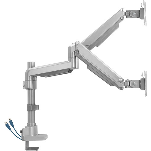Lorell Mounting Arm for Monitor - Gray - Height Adjustable - 2 Display(s) Supported - 19.80 lb Load (LLR99803)