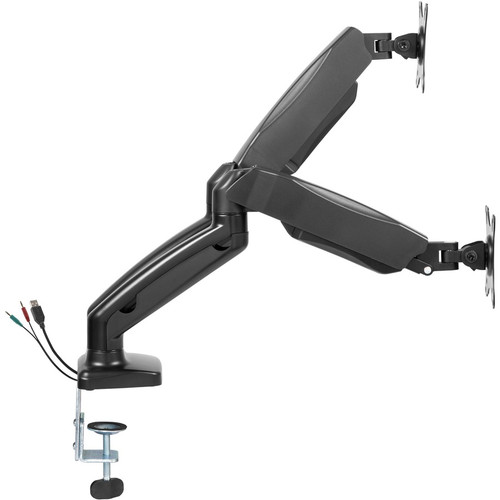Lorell Mounting Arm for Monitor - Black - Height Adjustable - 2 Display(s) Supported - 14.30 lb - x (LLR99801)