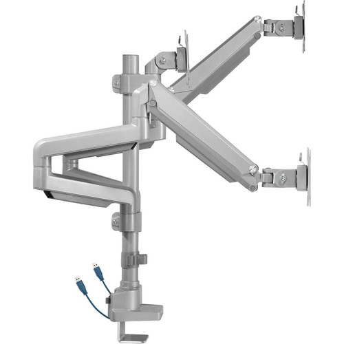 Lorell Mounting Arm for Monitor - Gray - Height Adjustable - 3 Display(s) Supported - 15.40 lb Load (LLR99804)