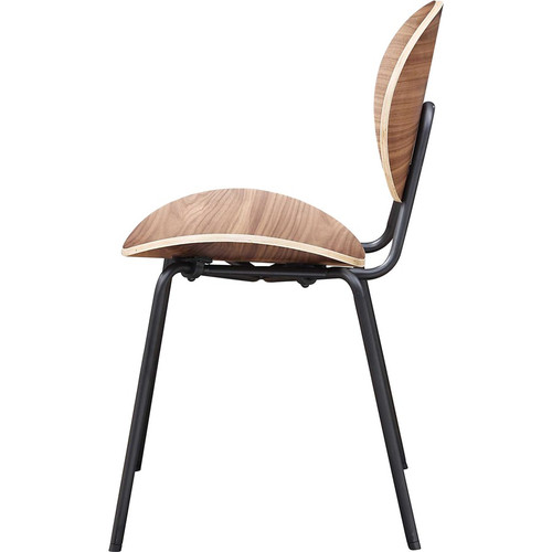 Lorell Bentwood Cafe Chairs - Plywood Seat Material - Plywood Back Material - Metal, Powder Coated (LLR42962)
