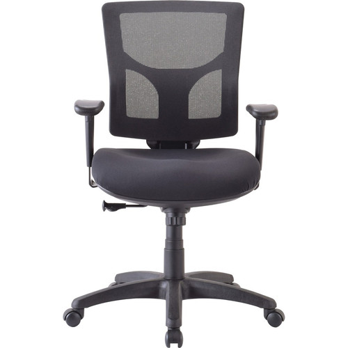 Lorell Conjure Executive Mid-back Swivel/Tilt Task Chair - Fabric Seat Material - Mid Back - Black (LLR62008)